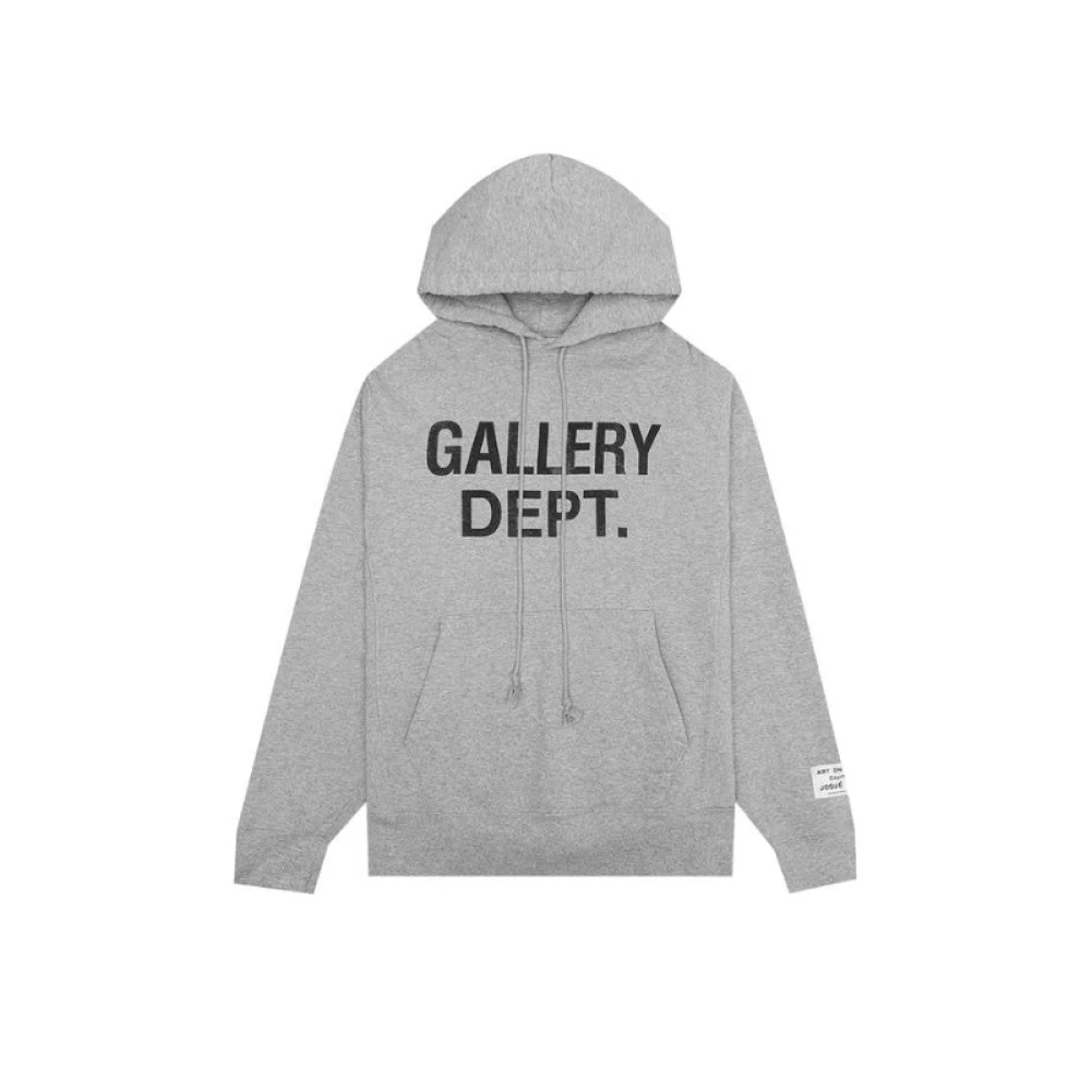 Gallery Dept. Center Logo Heather Grey Hoodie Gray Heren