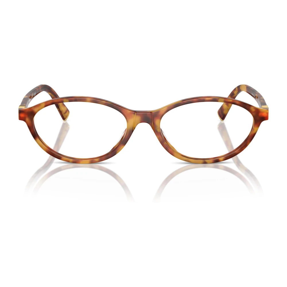 Miu Stijlvolle Bril in Zwart en Wit Multicolor Dames