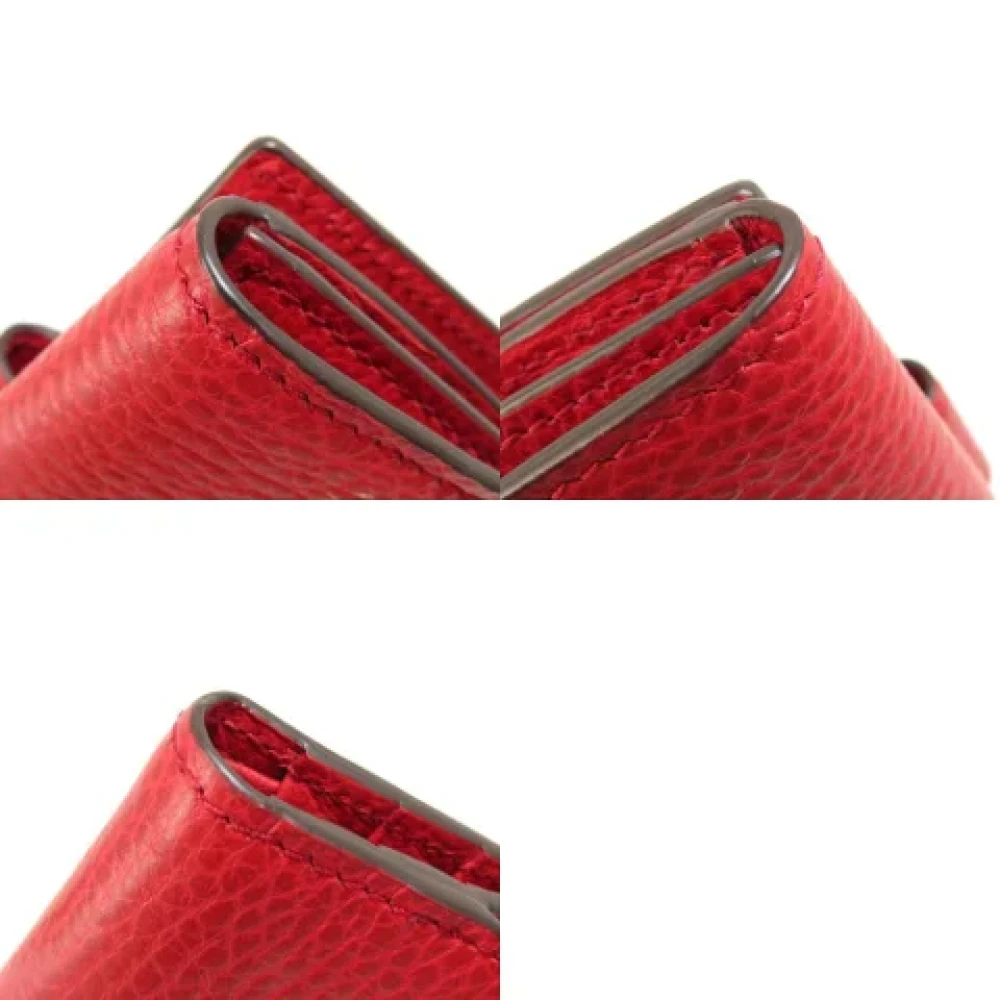 Gucci Vintage Pre-owned Leather wallets Red Dames