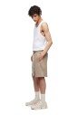 short-casual-a-taille-elastique-en-style-gaufre