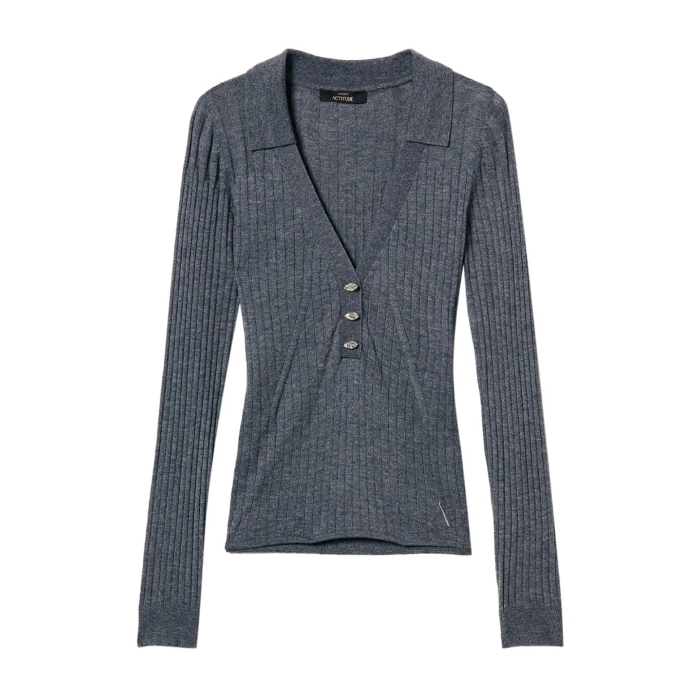 Twinset Kristalversierde Grijze Sweater Set Gray Dames