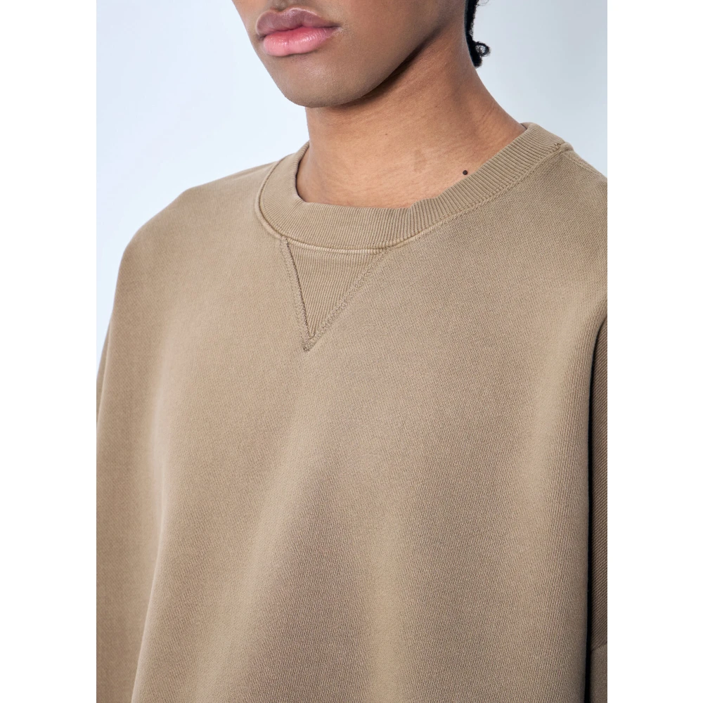 Entire Studios Katoenen Fleece Crewneck Sweatshirt Brown Heren