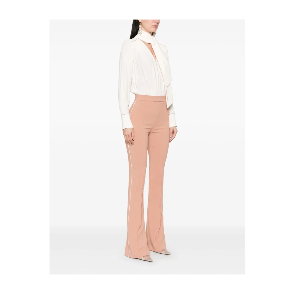 Elisabetta Franchi Wit Beige Broek Damesmode Multicolor Dames