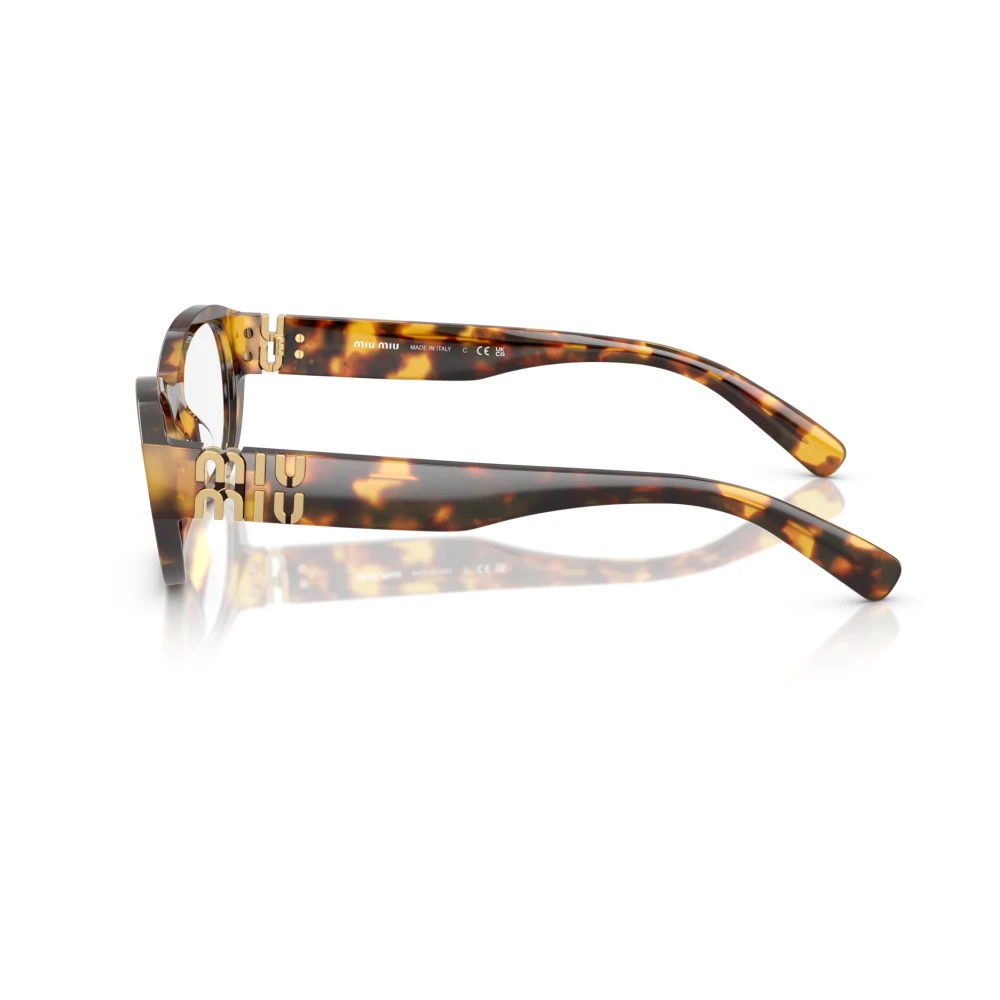 Miu Stijlvolle Bril in Blauwe Tint Brown Dames