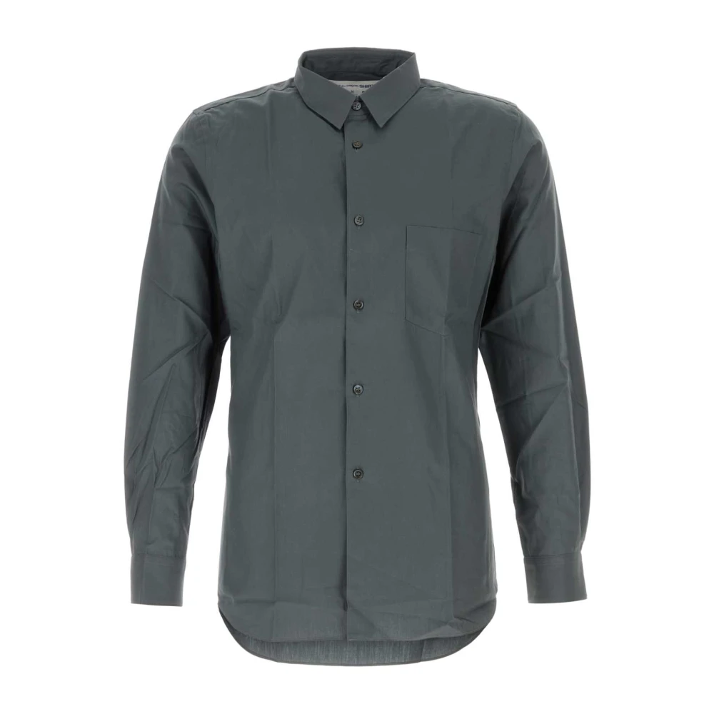 Comme des Garçons Stijlvolle Donkergrijze Poplin Overhemd Gray Heren