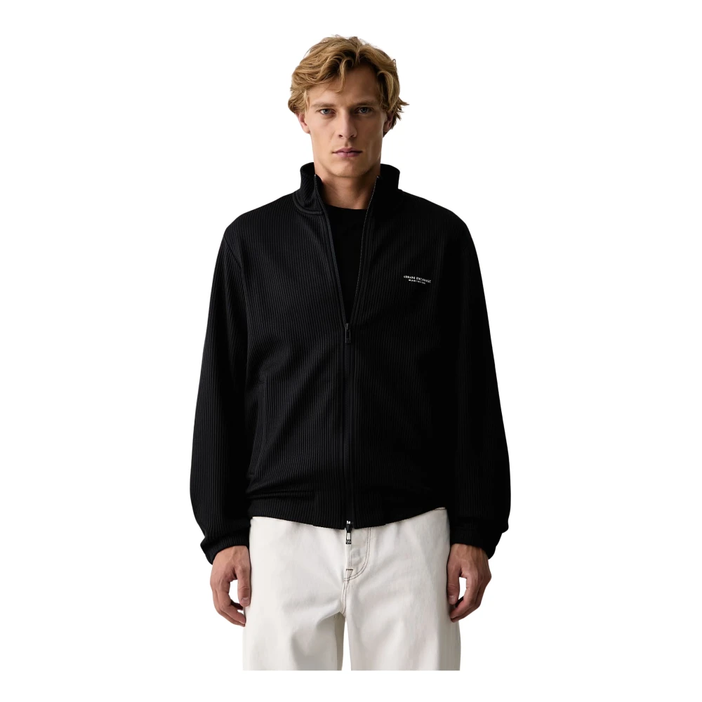 Armani Exchange Zip-Through Sweatshirt - Male - Zip-Throughs - Blue - S - Sweatshirts & Hoodies
