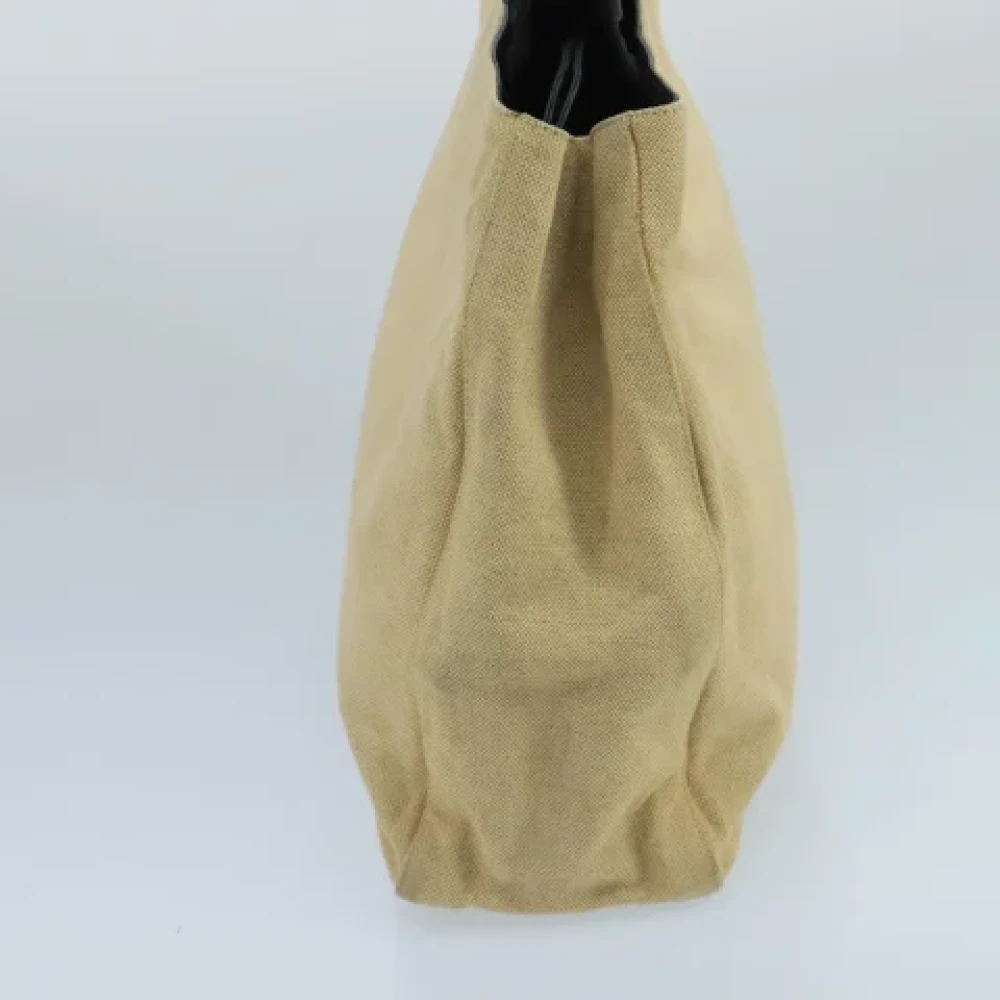 Prada Vintage Pre-owned Canvas prada-bags Beige Dames