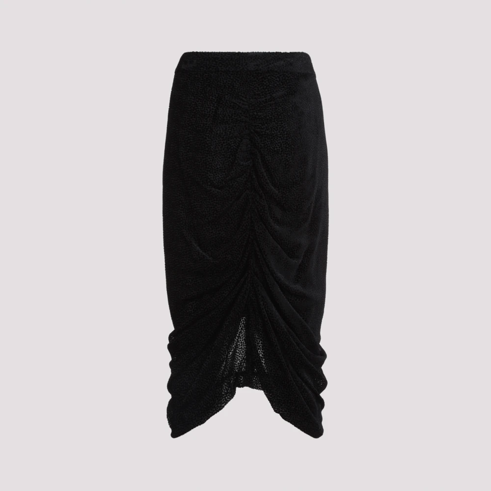 Isabel marant Zwarte Zijde Viscose Rok Black Dames