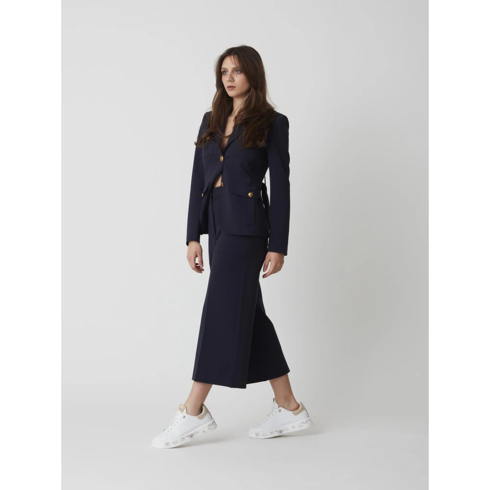 pinko Makkelijke wijde Scuba broek Blue Dames