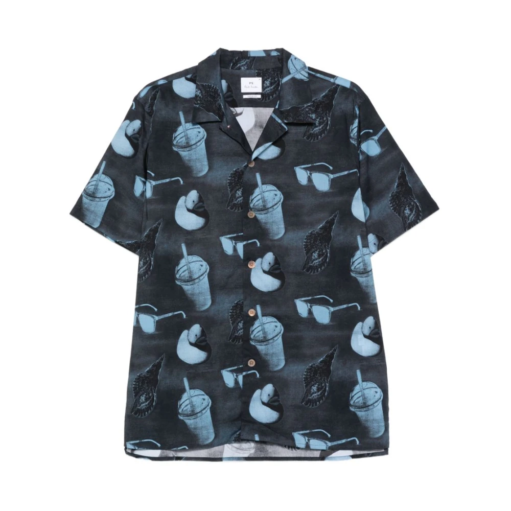 Paul Smith Blå Casual Fit Skjorta