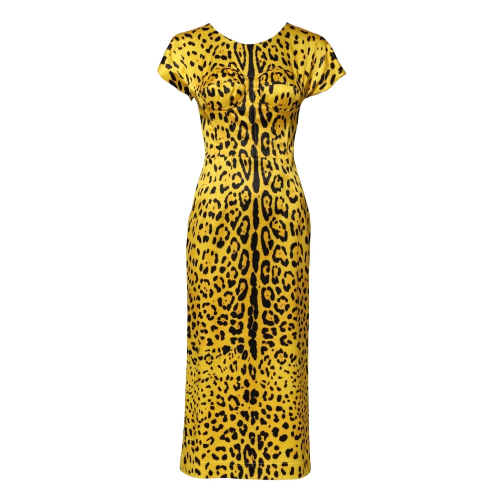 Dolce & Gabbana Women's Yellow Midi Dresses, Xs, Midi Sheath Dress