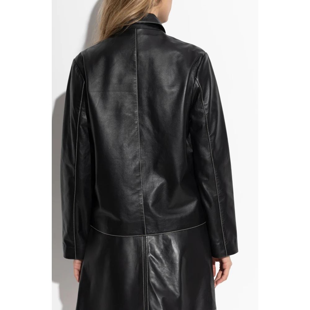 PS By Paul Smith Leren jas Black Dames