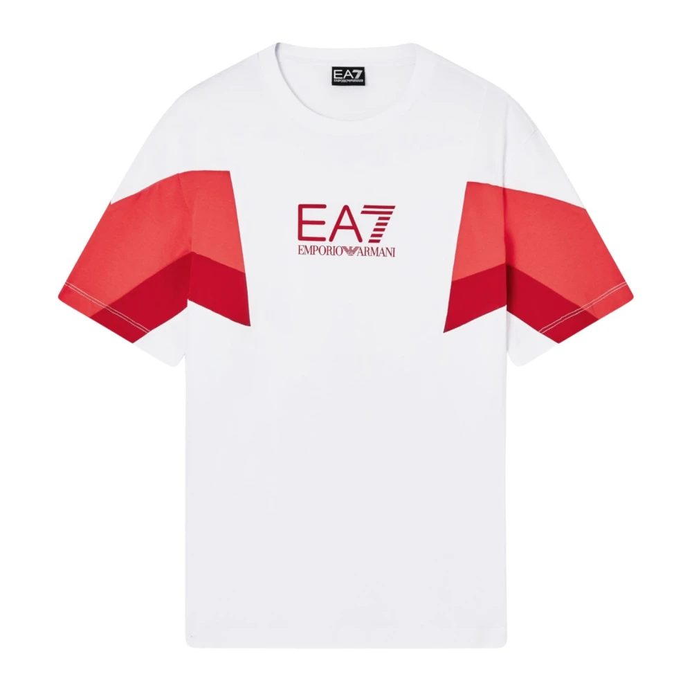 Emporio Armani Ea7 Homme Blanc Tops, Taille: S T-Shirt À Logo