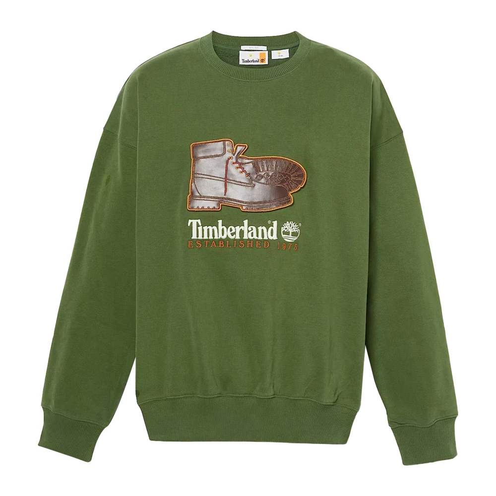Timberland Avontuur Box Fit Badge Groene Sweater Green Heren