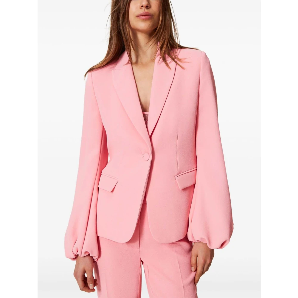 Twinset Roze Jas met Voorknoopsluiting Pink Dames