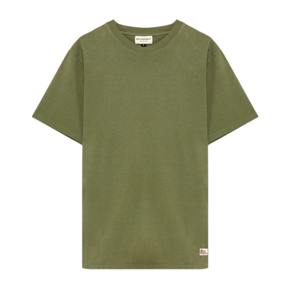 Roy Roger's Korte Mouw T-shirt Green Heren