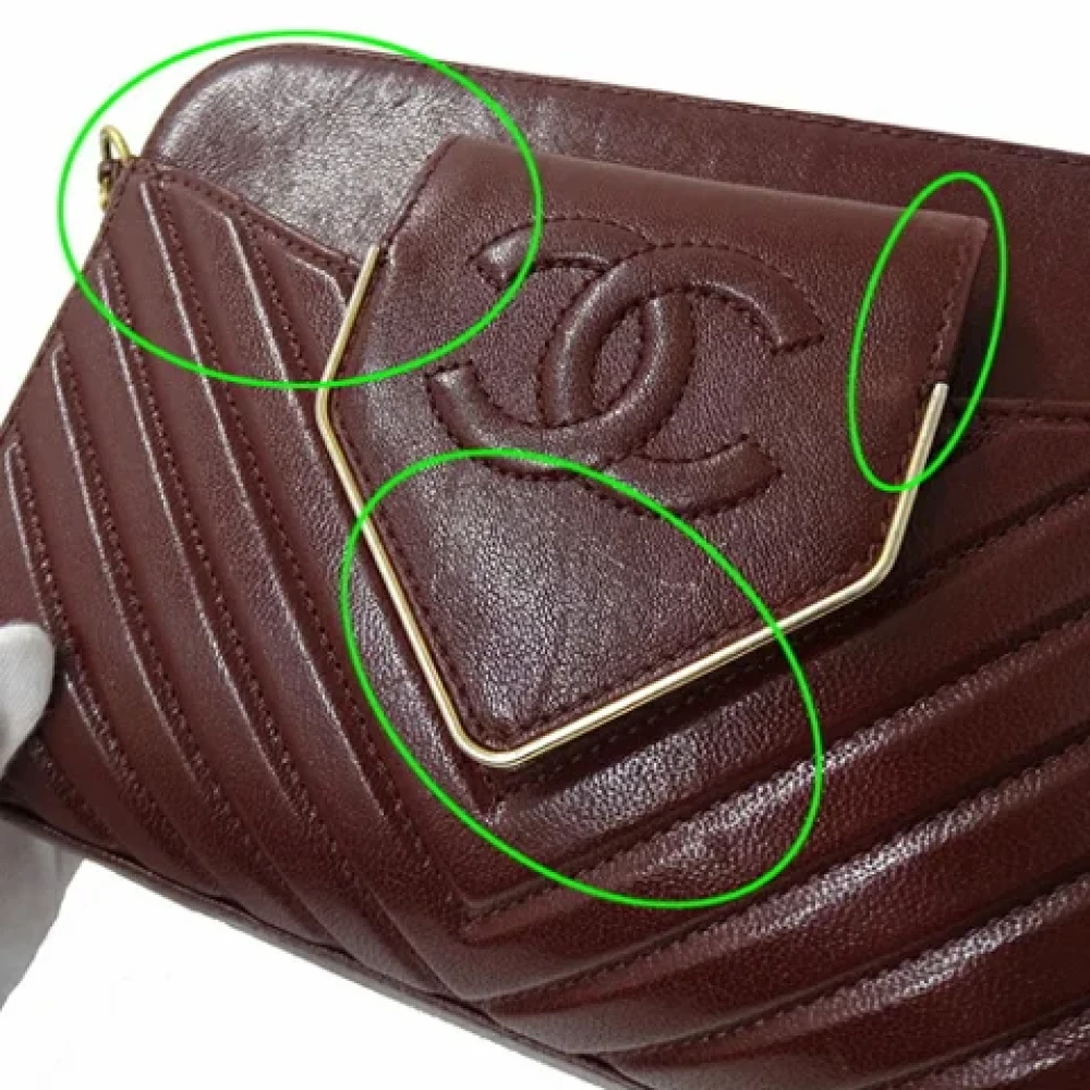 Chanel Vintage Pre-owned Leather chanel-bags Red Dames