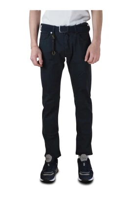 Mörkblå Herrbyxor Slim Fit