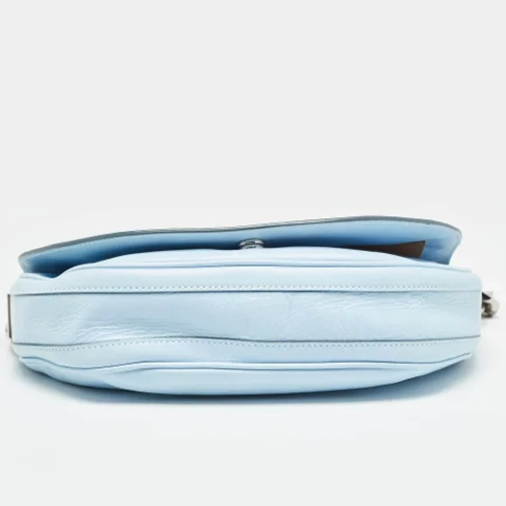 Burberry Vintage Pre-owned Leather shoulder-bags Blue Dames