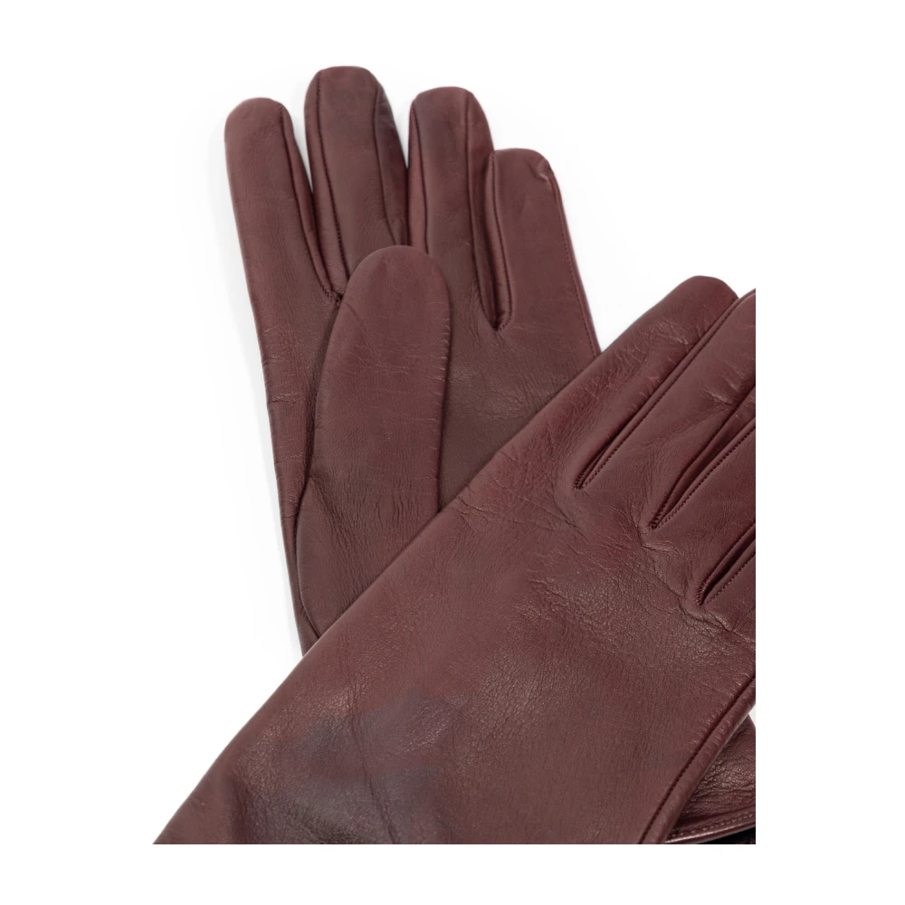 Dolce & Gabbana Korte Leren Handschoenen Red Dames