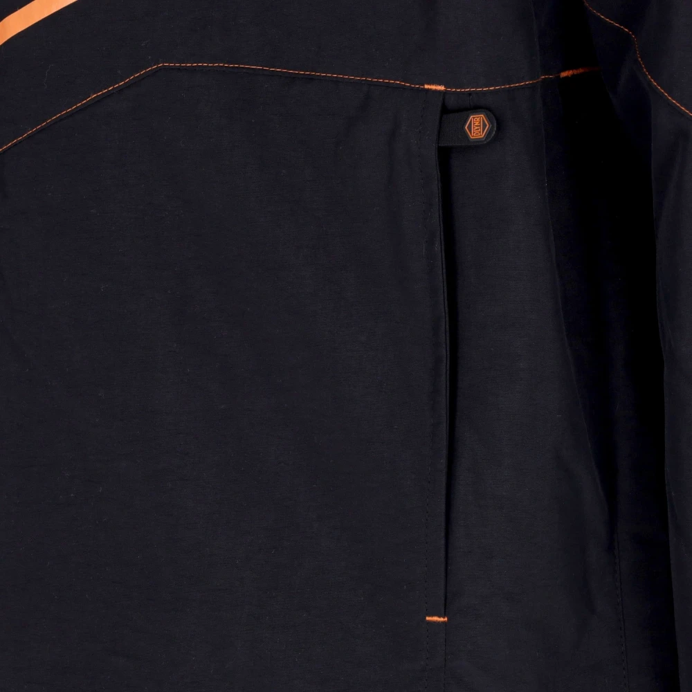 Dolly Noire Zwart Oranje Anorakjas met Fleecevoering Black Heren
