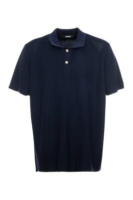 polo-en-maille-col-classique-patte-de-boutonnage-courte