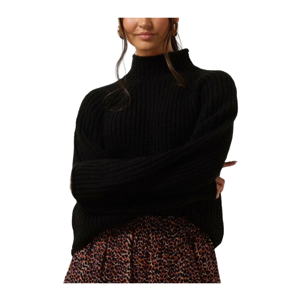 Notre-v Dames Truien & vesten Heavy Knit Top Black Dames