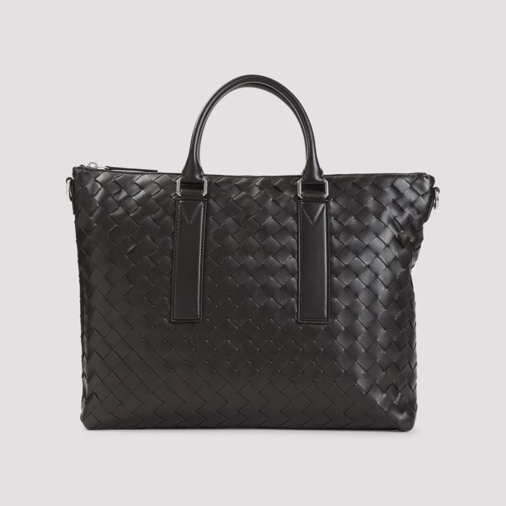 Bottega Veneta Zilveren Soft Briefkoffer Avenue Gray Heren