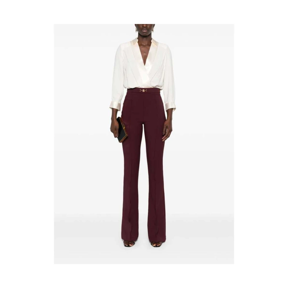 Elisabetta Franchi Zijde Blend Jumpsuit met Kruishals Multicolor Dames