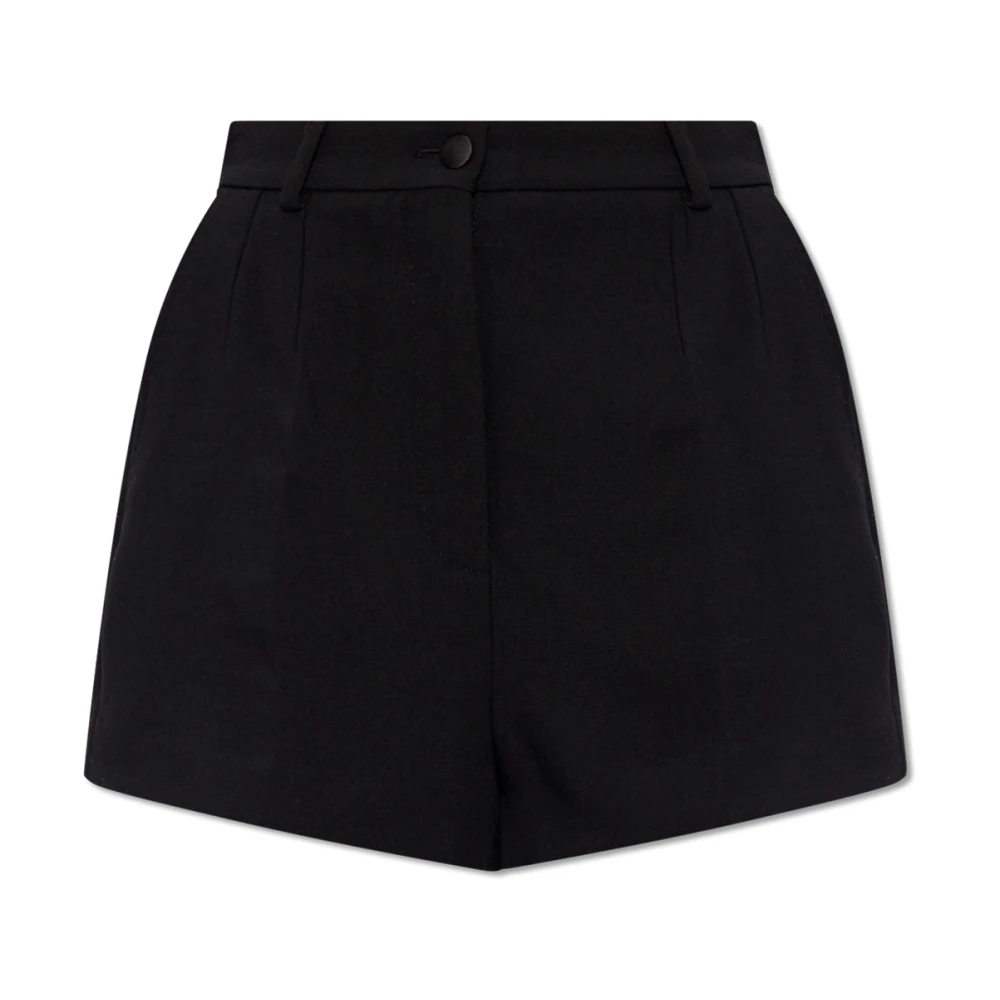 Dolce & Gabbana Wol hoge taille shorts Black Dames