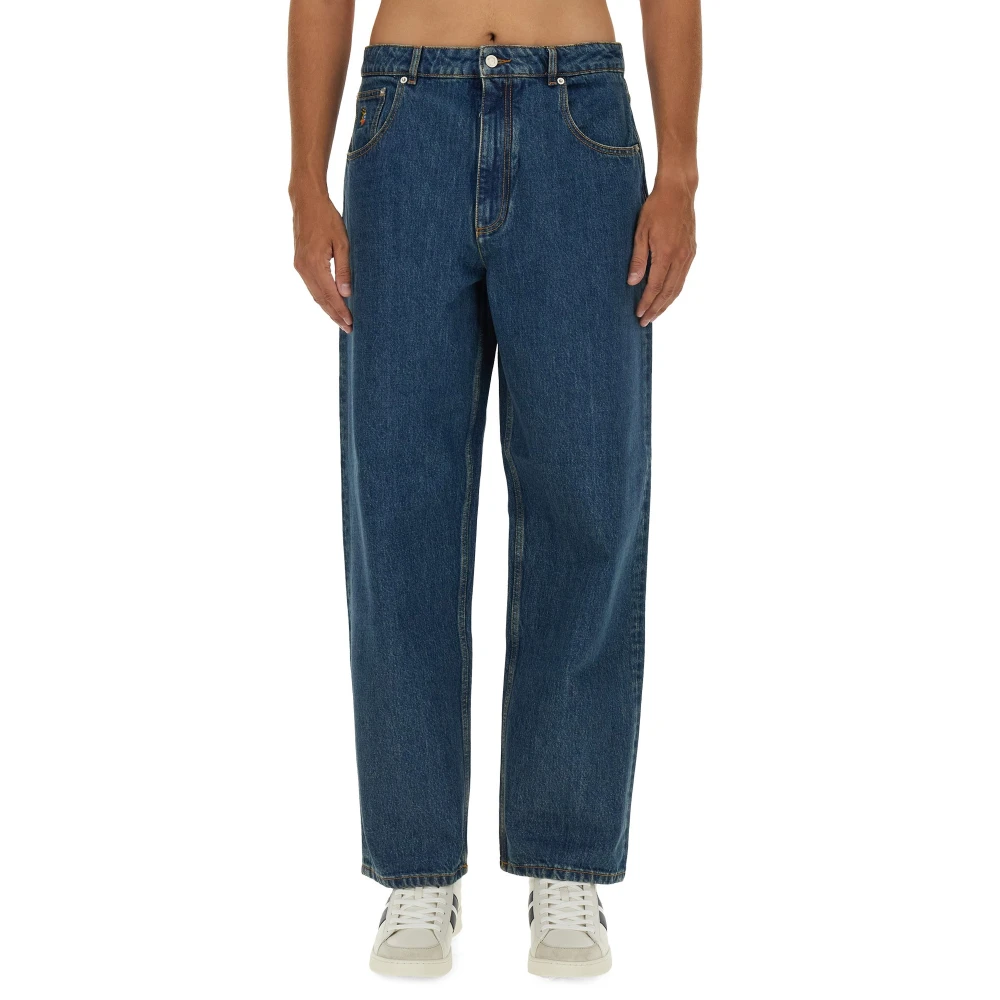 Bally Blue Straight-Leg Jeans - Male - Straight Fit Jeans - W36 - Jeans