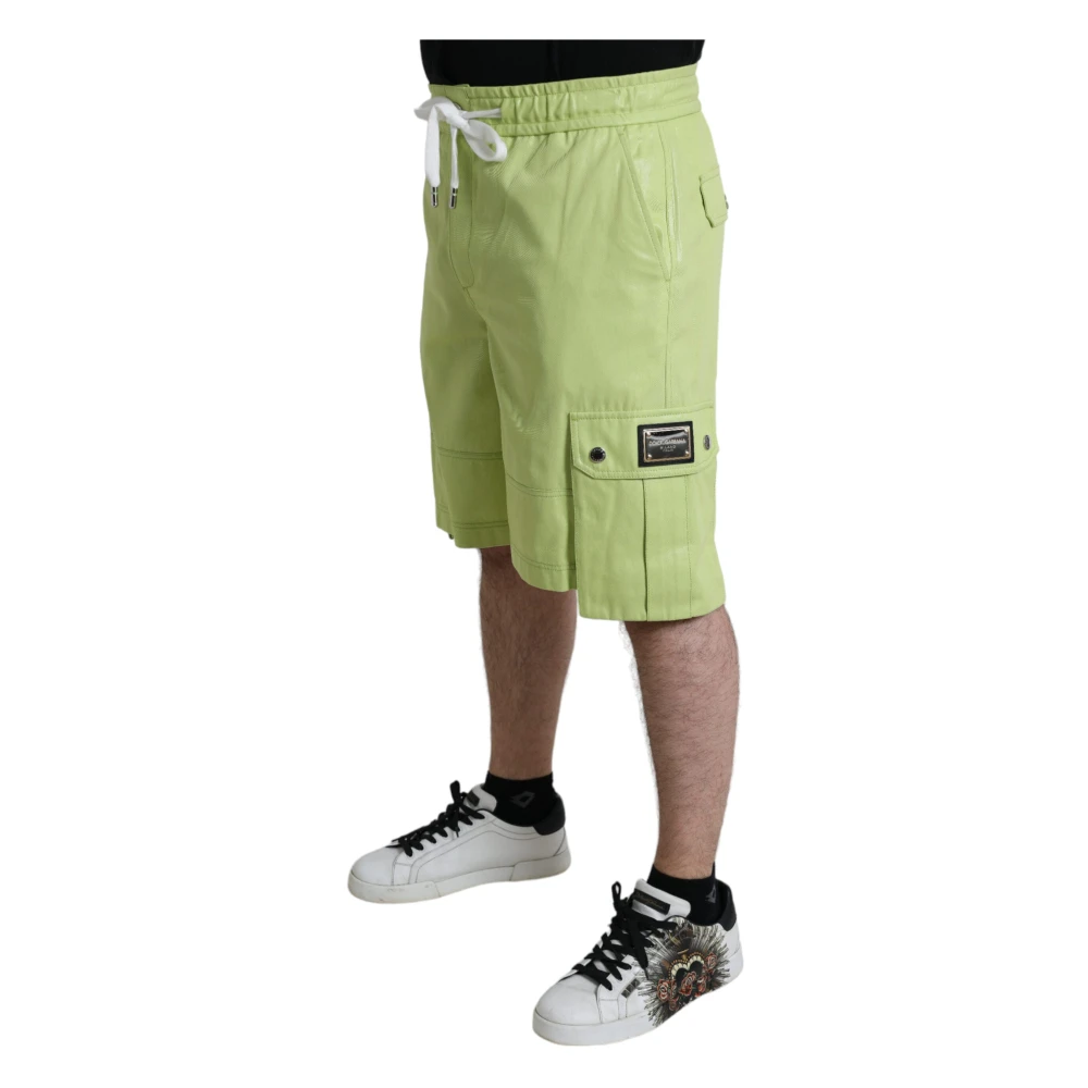 Dolce & Gabbana Lichtgroene Cargo Bermuda Shorts Green Heren
