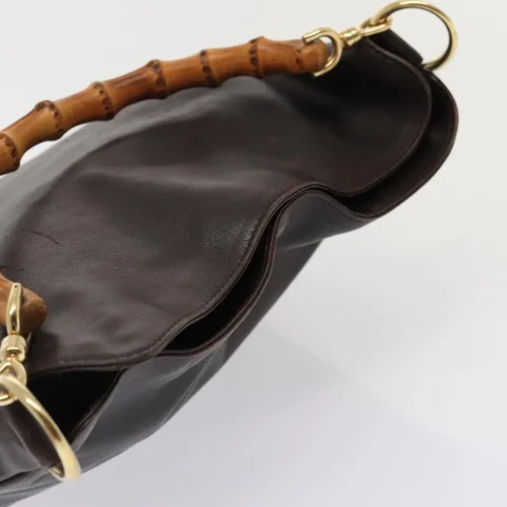 Gucci Vintage Pre-owned Leather gucci-bags Brown Dames
