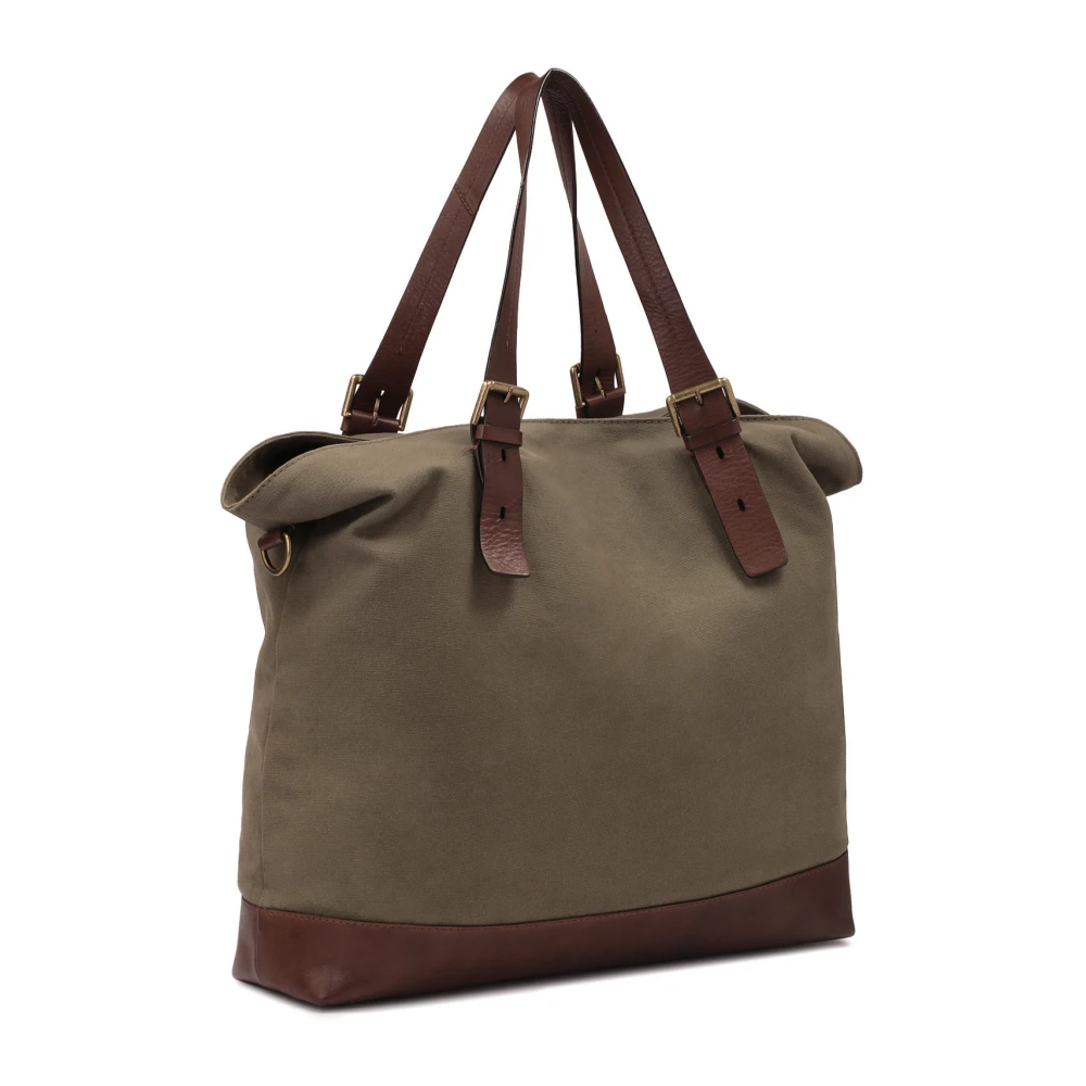 Kazar Praktische stoffen tas voor mannen in taupe kleur Beige Heren