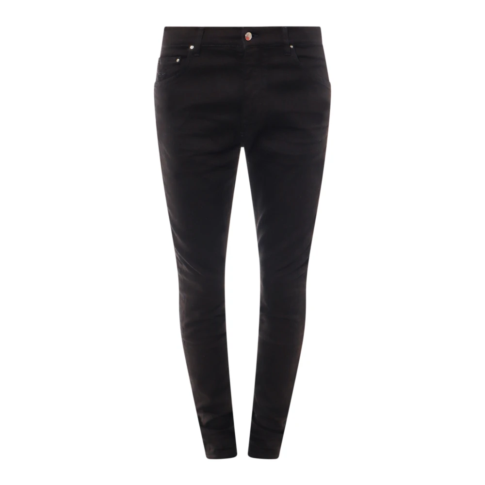 Amiri Zwarte Slim Fit Jeans met knoopsluiting Black Heren