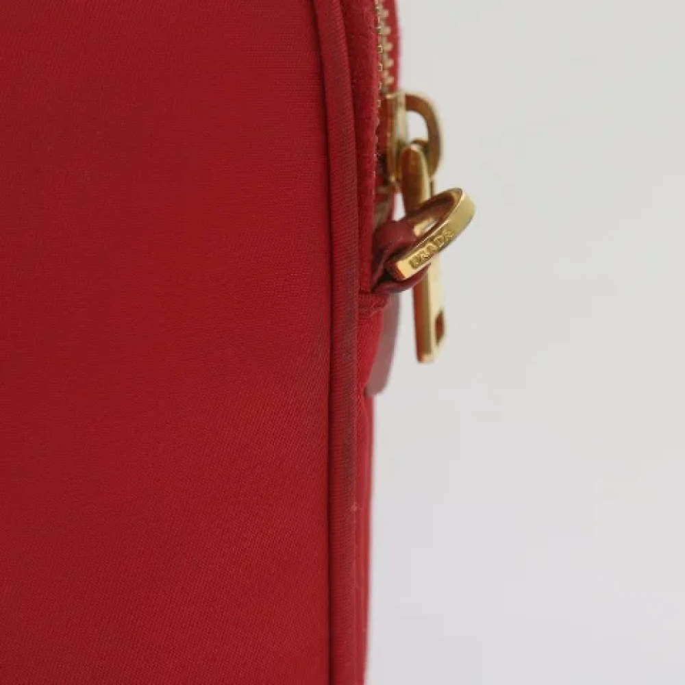 Prada Vintage Pre-owned Nylon pouches Red Dames