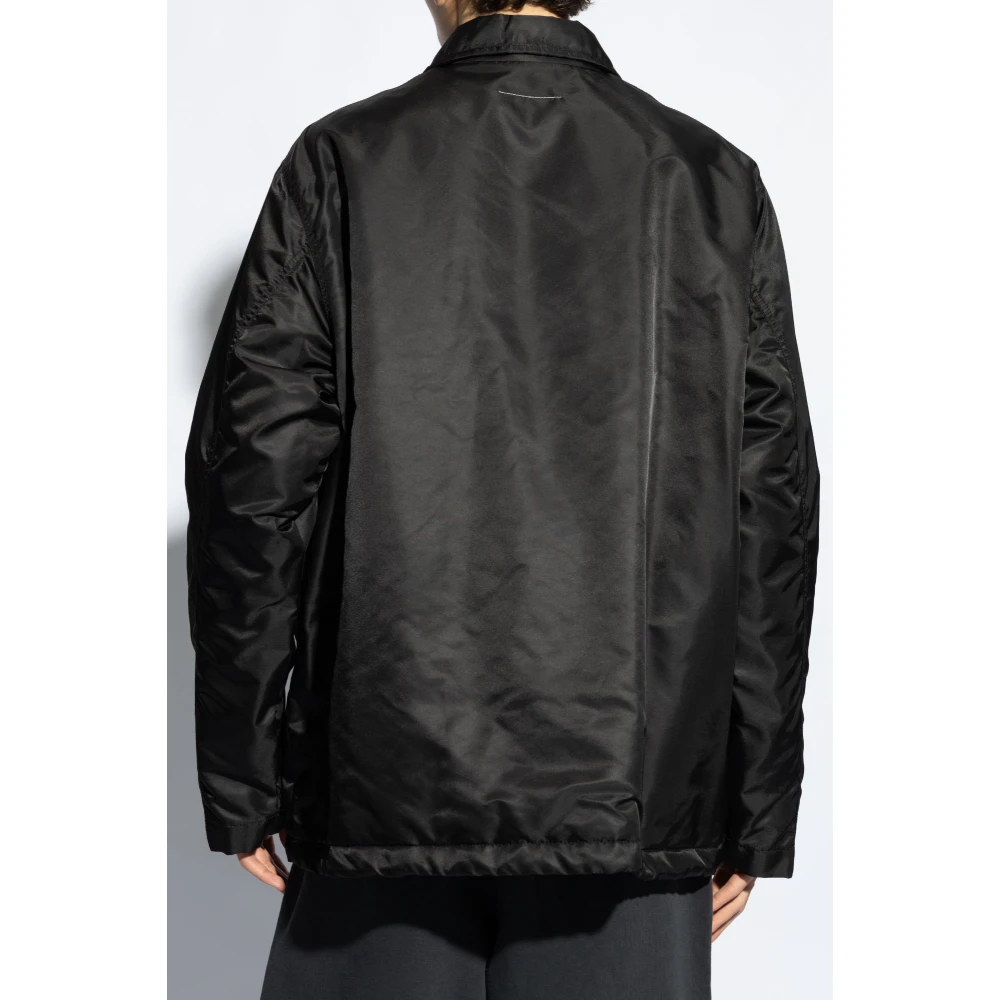 MM6 Maison Margiela Geïsoleerde jas met kraag Black Heren