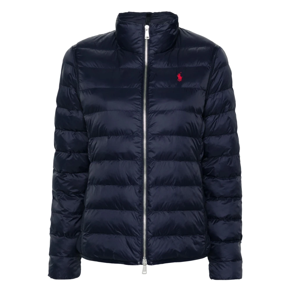 Polo Ralph Lauren Blauwe Geïsoleerde Casual Jas Blue Dames