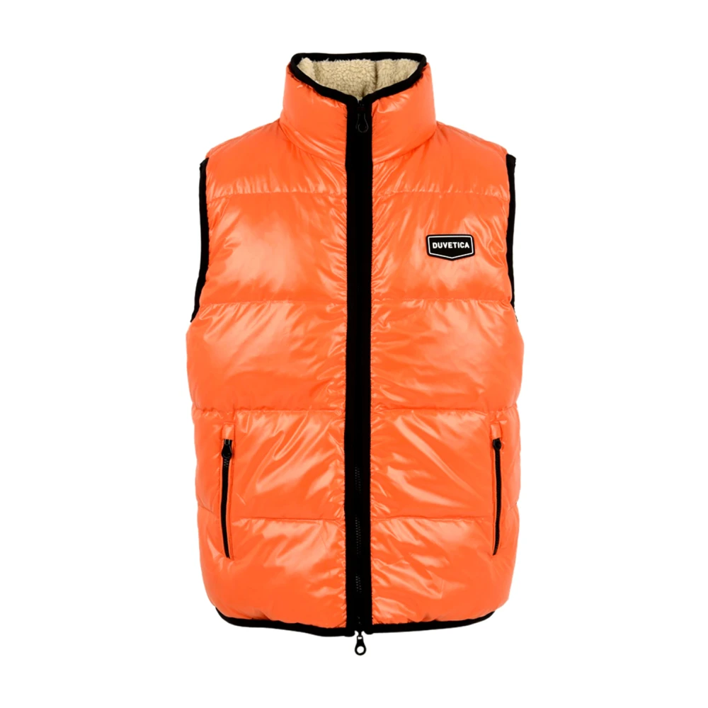 Duvetica Men's Orange Reversible Scudetto Vest - Waistcoats - L - Jackets