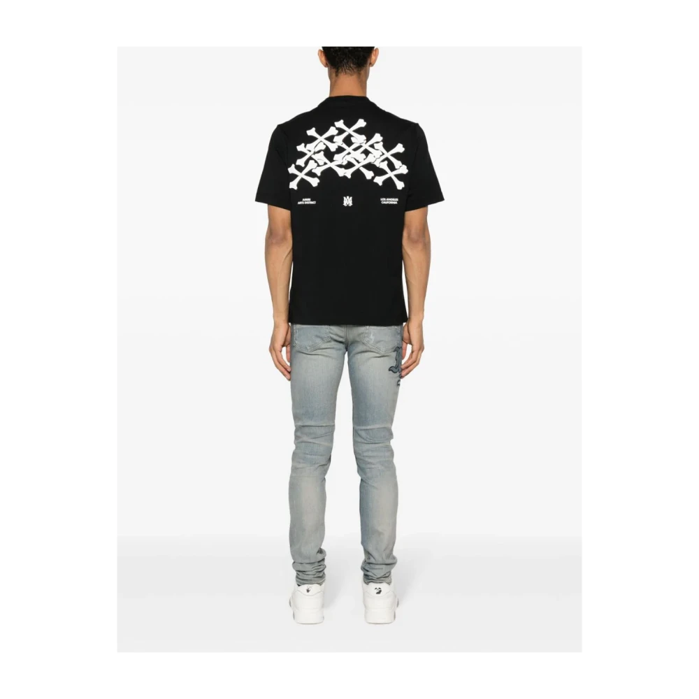 Amiri Stacked Bones T-shirt Black Heren