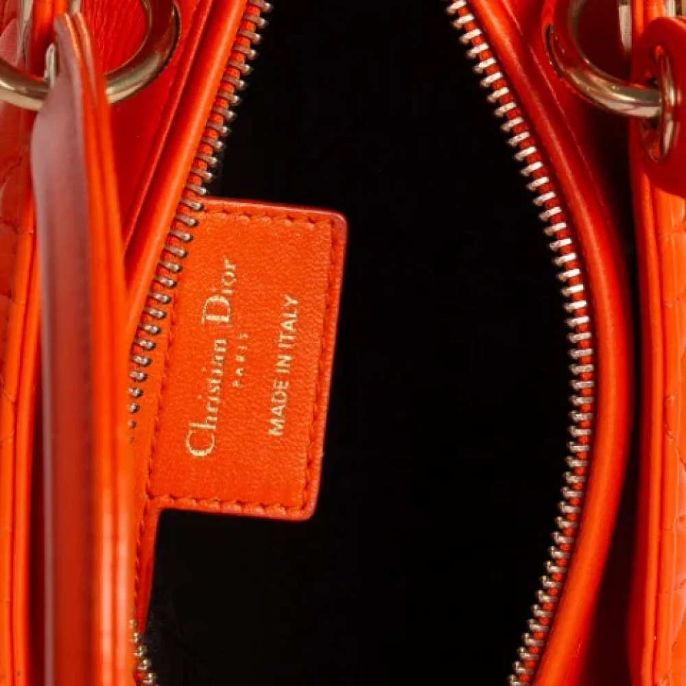 Dior Vintage Pre-owned Leather dior-bags Orange Dames