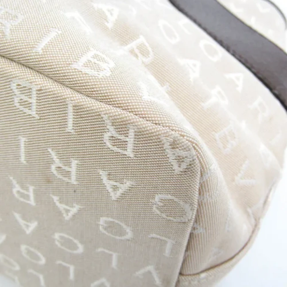 Bvlgari Vintage Pre-owned Leather handbags Beige Dames