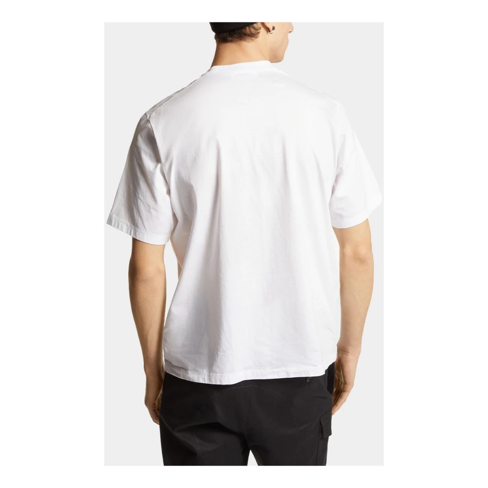 Dsquared2 Kristal Logo Korte Mouw T-shirt White Heren