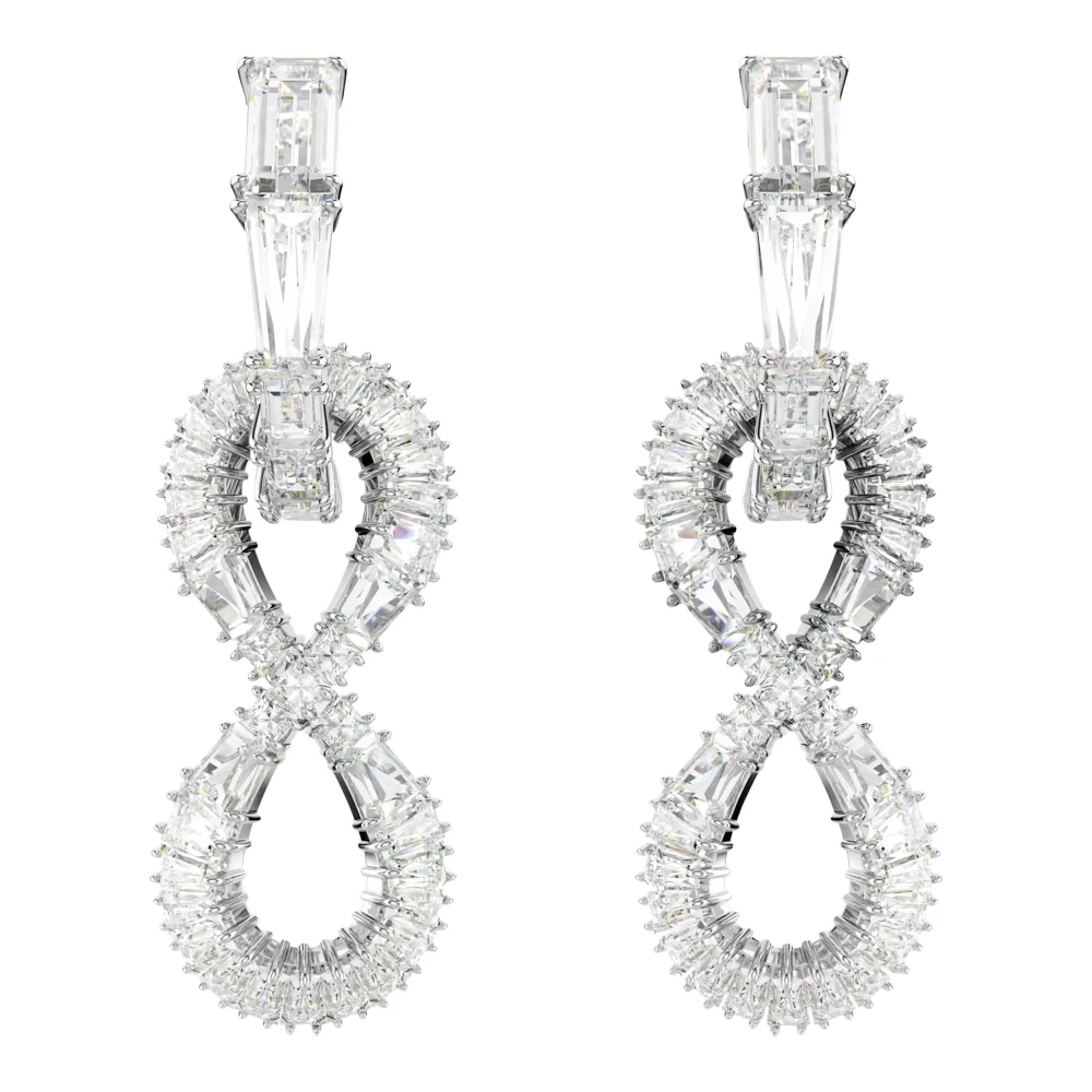 Swarovski , Earrings, Female, Gray, One Size, Earrings Unisex Hyperbola Infinity White Rhodium-Plated 5679793