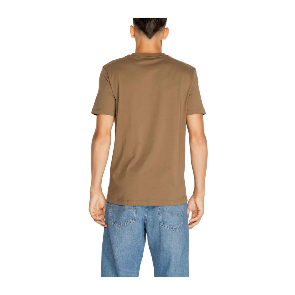 Hugo Boss Minimalistische Katoenen T-shirt Collectie Brown Heren