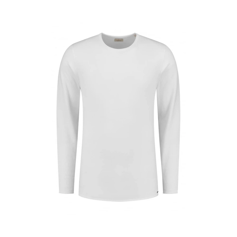 Dstrezzed Katoen Gebreide Rollneck Polo Shirt White Heren