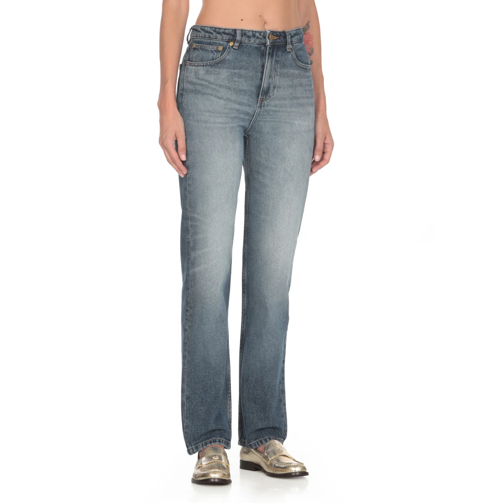 A.p.c. Blauwe Katoenen Jeans voor Vrouwen Blue Dames