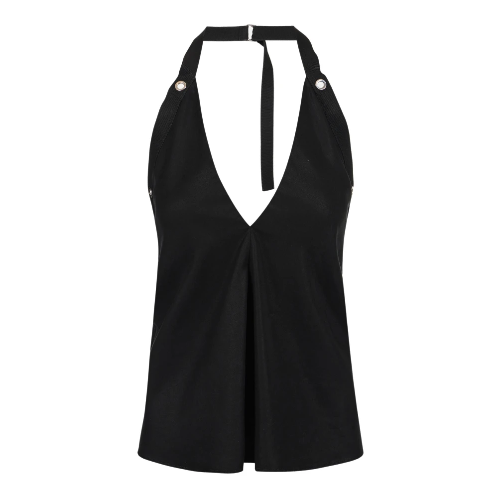 Iceberg Zwarte top nieuwe pasvorm in vloeibaar Tencel Black Dames
