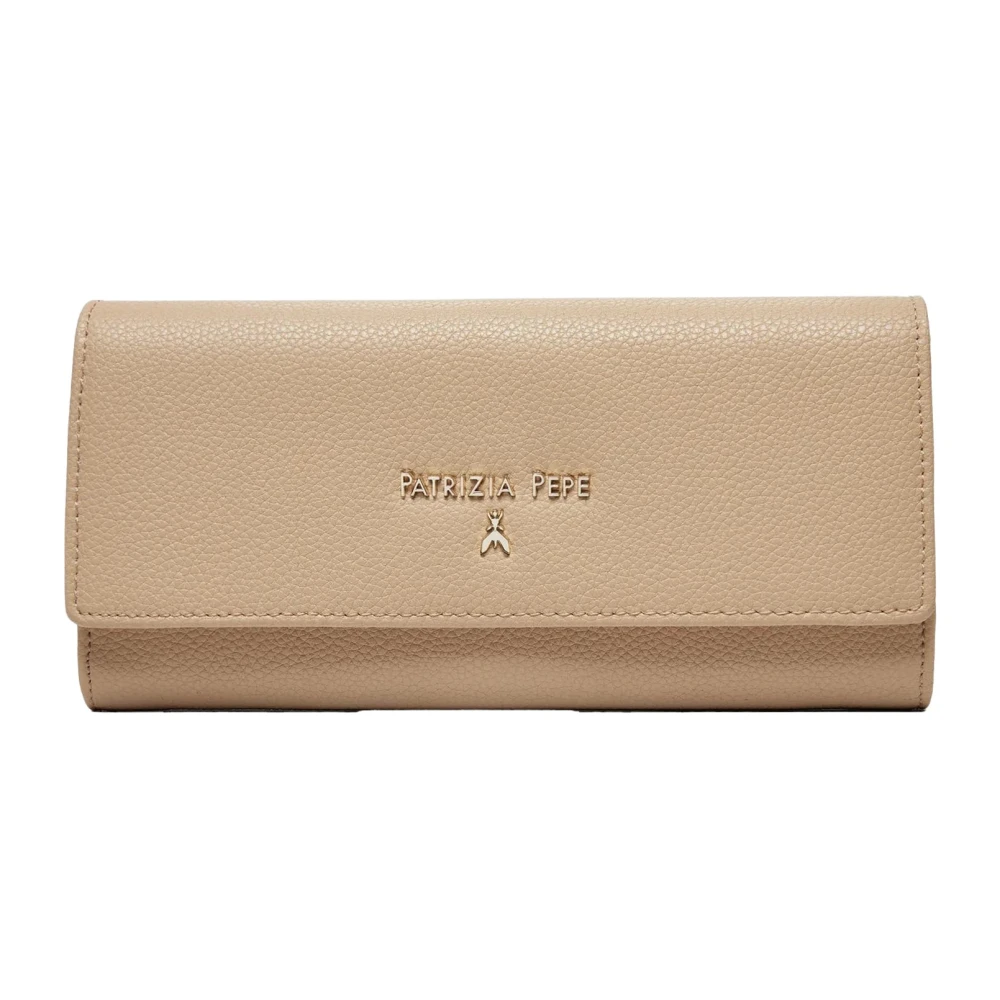 PATRIZIA PEPE Beige Portemonnee met Voorlogo Beige Dames