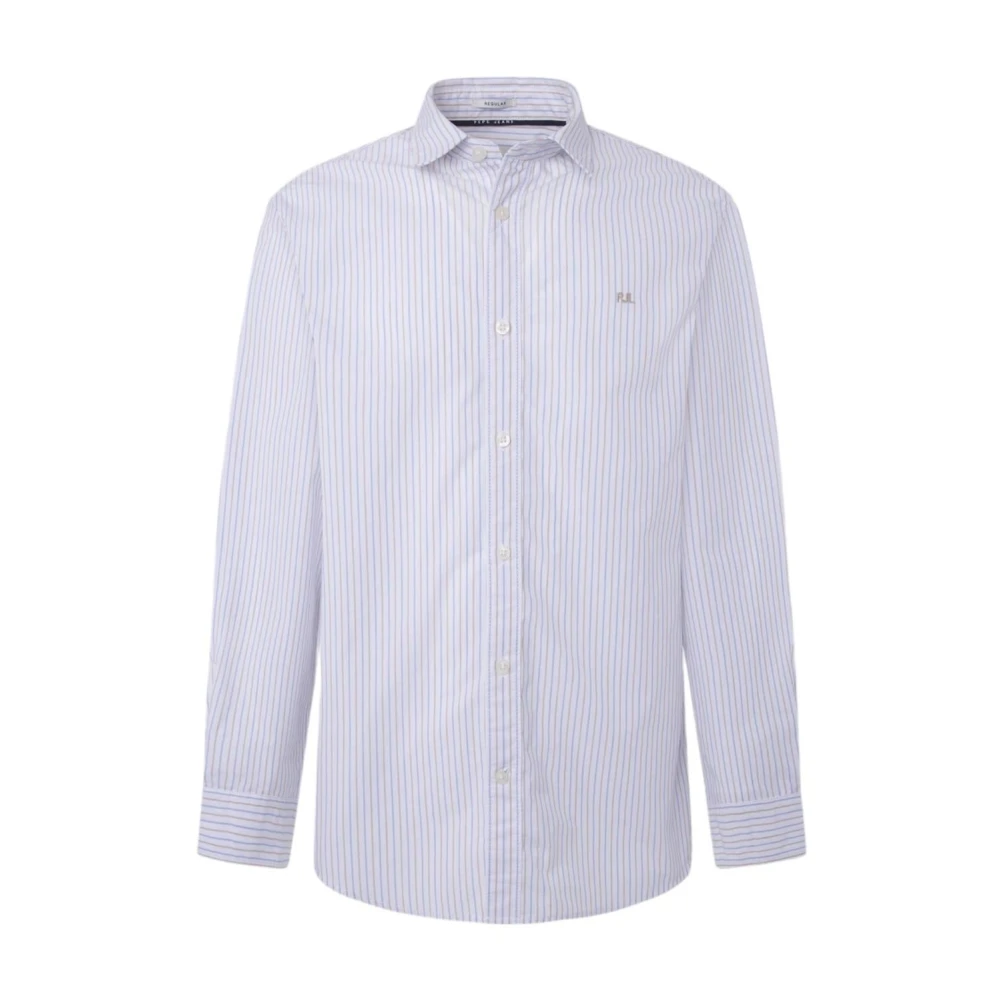 Pepe Jeans Men's White Casual Shirts, M, Classic Cotton Shirt With Modern Details